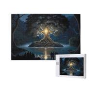 Phayah Ancient Tree of Wisdom Pattern Puzzle Unique Jigsaw Wall Art Picture for Home Decoration 1000 Pcs