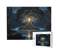 Phayah Ancient Tree of Wisdom Pattern Puzzle Unique Jigsaw Wall Art Picture for Home Decoration 500 Pcs