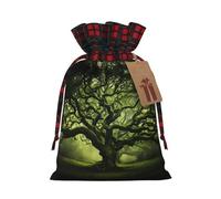 PHAYAH Ancient Trees Christmas Drawstring Burlap Gift Bag Candy Bag, Storage Bag Suitable For Christmas, Birthday Party