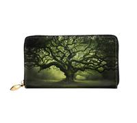 PHAYAH Ancient Trees Pattern Women'S Wallet Long Clutch Zip Around Travel Leather Purse Large Capacity Credit Card Holder