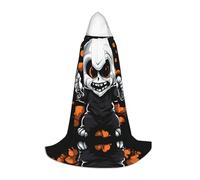 PHAYAH Angry Kids Pattern Halloween Witch Witchcraft Hooded Robe Cape Christmas Hoodie Cosplay Masquerade Party Dress Gift Costume M