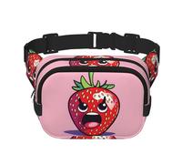 Phayah Angry Strawberry Men Women Hip Bum Bag With Adjustable Strap For Outdoors Workout Traveling Casual Running Hiking Cycling