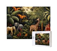 Phayah Animals In The Rainforest Jigsaw Puzzles For Adults 500 Pieces.Home Decor Birthday Party For Men Women 20.4 X 15"