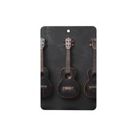 Phayah Antique Guitar Pattern Lavender Scent Car Air Freshener Rectangle Card Hanging Hanging Scented Card 4 Pcs For Cars Closet Drawer