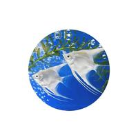 Phayah Aquarium Angelfish Pattern Lavender Scent Car Air Freshener Round Shape Card Hanging Hanging Scented Card 6 Pcs For Cars Closet Drawer Eliminate