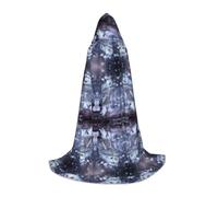 PHAYAH Arctic Owl Pattern Halloween Adult Hooded Robe Cape, Women'S Men'S Halloween Dress Up Party Cosplay Costumes S