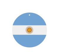 Phayah Argentine Flag Pattern Lavender Scent Car Aroma Round Shape Hanging Fragrance Tablet Car Interior Fragrance Freshener 4p