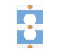 Phayah Argentine Flag Pattern Outlet Covers Plate Receptacle Duplex Light Switch Cover Plate for Kitchen Bathroom Bedroom Farmhouse Decor