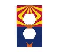 Phayah Arizona Flag Pattern Duplex Receptacle Outlet Wall Plate Standard Size Polycarbonate Thermoplastic Dual Plug Covers