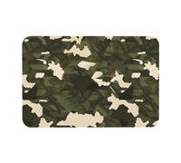 PHAYAH Army Camouflage Bath Mat 15.7x23.6in Rug Absorbent Thin Bathroom Rugs for in Front of Bathtub Shower Room Sink Wet Areas