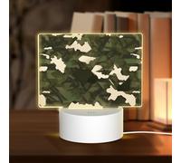 PHAYAH Army Camouflage Pattern Rectangle Decorative Night Lights with USB Plug in Table Lamp with 3 Light Modes Adjustable for Bedroom Living Room Cafe