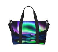 Phayah Aurora In The Night Sky Weekender Bags For Women, Travel Duffel Bag Overnight Weekend Bag Sports Gym Tote Bag Crossbody Bag