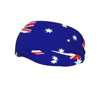 Phayah Australian Flag Pattern Headbands Women Men Sweatband Sports Headband For Running, Cycling, Yoga Gym, Working Out