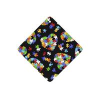 Phayah Autism Awareness Puzzle Pieces Heart Pattern Lavender Scent Car Air Freshener Square Card Hanging Hanging Scented Card 4 Pcs For Cars Closet Shoe