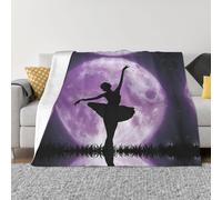 PHAYAH Ballerina Dance Pattern Flannel Blanket 50"X40" For Bed, Sofa, Couch, Movie Night, Camping, And Travel Ultra Soft Warm Blanket
