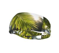 Phayah Bamboo Leaf Pattern Women Men Athletic Sweatbands Hair Bands For Yoga Running Moisture Elastic Sweat Wicking Head Band