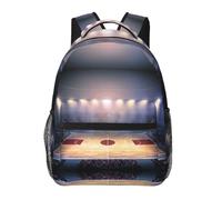 PHAYAH Basketball Arena Pattern Casual Shoulders Classical Basic Travel Backpack Travel And Outdoor Activities Resistant