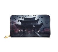 PHAYAH Bats Flying At Dusk Pattern Women'S Wallet Long Clutch Zip Around Travel Leather Purse Large Capacity Credit Card Holder