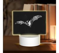 Phayah Bats in The Sky Pattern 3D Led Light Lamp USB Cable Adjustable 3 Modes Base Show Stand for Christmas Room Restaurant Bar Shop