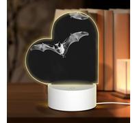 Phayah Bats in The Sky Pattern 3D Led Light Lamp USB Cable Adjustable 3 Modes Base Show Stand for Christmas Room Restaurant Bar Shop