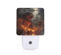Phayah Battle Monster Pattern Night Light Lamp with Dusk to Dawn Sensor Led Lamp for Corridors Bedrooms Children's Rooms Stairs