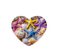 Phayah Beach Starfish Pattern Lavender Scent Car Air Freshener Heart Shape Card Hanging Hanging Scented Card 4 Pcs For Cars Closet Drawer
