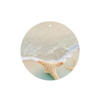 Phayah Beach Starfish Pattern Lavender Scent Car Air Freshener Round Shape Card Hanging Hanging Scented Card 6 Pcs For Cars Closet Drawer
