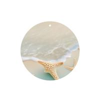 Phayah Beach Starfish Pattern Lavender Scent Car Air Freshener Round Shape Card Hanging Hanging Scented Card 4 Pcs For Cars Closet Drawer