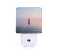PHAYAH Beacon at Sea Pattern Night Light Plug-in Led Auto Sensor Night Lamp Dusk-to-Dawn Lamp for Nursery Children Stairs Corridors