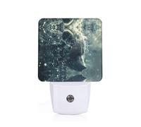 Phayah Bear in The River Pattern Night Light Lamp with Dusk to Dawn Sensor Led Lamp for Corridors Bedrooms Children's Rooms Stairs