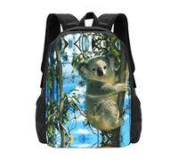 PHAYAH Bear Koala Pattern Casual Shoulders Classical Basic Travel Backpack Travel And Outdoor Activities Resistant