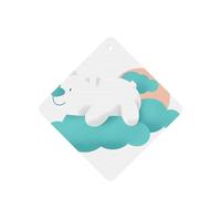 Phayah Bear On The Clouds Pattern Lavender Scent Car Air Freshener Square Card Hanging Hanging Scented Card 4 Pcs For Cars Closet Drawer Eliminate