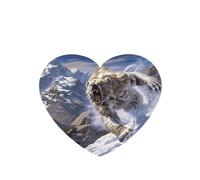 Phayah Bear Running On Snow Pattern Lavender Scent Car Air Freshener Heart Shape Card Hanging Hanging Scented Card 6 Pcs For Cars Closet Drawer