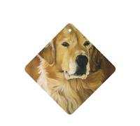 Phayah Beautiful Golden Retriever Pattern Lavender Scent Car Air Freshener Square Card Hanging Hanging Scented Card 6 Pcs For Cars Closet Shoe