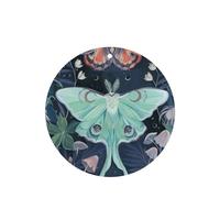 Phayah Beautiful Moth Pattern Lavender Scent Car Air Freshener Round Shape Card Hanging Hanging Scented Card 6 Pcs For Cars Closet Shoe