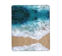 Phayah Beautiful Ocean Waves Pattern Mouse Pad Waterproof Surface & Non-Slip Rubber Base with Stitched Edges Gaming Mouse Mat for Laptop 8.3 X 10.3 in