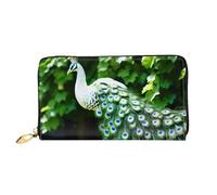 PHAYAH Beautiful Peacock Pattern Women'S Wallet Long Clutch Zip Around Travel Leather Purse Large Capacity Credit Card Holder