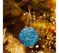 Phayah Beautiful Sea Surface Pattern Ceramic Round Xmas Tree Ornament New Year Home Souvenirs For Gatherings Christmas Tree Hanging
