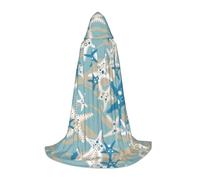 PHAYAH Beautiful Starfish Pattern Halloween Adult Hooded Robe Cape, Women'S Men'S Halloween Dress Up Party Cosplay Costumes S
