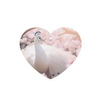 Phayah Beautiful White Peacock Pattern Lavender Scent Car Air Freshener Heart Shape Card Hanging Hanging Scented Card 4 Pcs For Cars Closet Drawer
