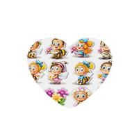 Phayah Bee Cartoon Pattern Lavender Scent Car Air Freshener Heart Shape Card Hanging Hanging Scented Card 4 Pcs For Cars Closet Drawer