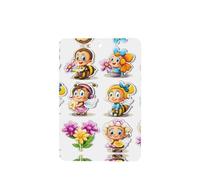 Phayah Bee Cartoon Pattern Lavender Scent Car Air Freshener Rectangle Card Hanging Hanging Scented Card 4 Pcs For Cars Closet Drawer