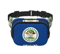 Phayah Belize Flag Pattern Fanny Waist Packs For Men Women, Waist Bag Hip Pack For Travel Hiking Running Outdoor Sports