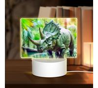 Phayah Bicorn Dinosaur Pattern 3D Led Light Lamp USB Cable Adjustable 3 Modes Base Show Stand for Christmas Room Restaurant Bar Shop