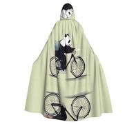 PHAYAH Bicycle Panda Pattern Halloween Witch Witchcraft Hooded Robe Cape Christmas Hoodie Cosplay Masquerade Party Dress Gift Costume