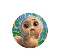 Phayah Big Eyed Bear Pattern Lavender Scent Car Air Freshener Round Shape Card Hanging Hanging Scented Card 6 Pcs For Cars Closet Drawer