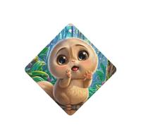 Phayah Big Eyed Bear Pattern Lavender Scent Car Air Freshener Square Card Hanging Hanging Scented Card 4 Pcs For Cars Closet Drawer Eliminate