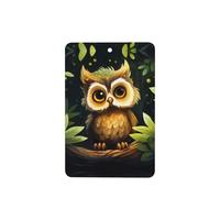 Phayah Big Eyed Owl Pattern Lavender Scent Car Air Freshener Rectangle Card Hanging Hanging Scented Card 6 Pcs For Cars Closet Drawer Eliminate