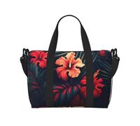 Phayah Big Leaf Flower Crossbody Travel Bag Overnighter Duffel Bags Carry On Size Ideal For School Or Overnight Travel Bag