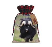 PHAYAH Big Yak Christmas Drawstring Burlap Gift Bag Candy Bag, Storage Bag Suitable For Christmas, Birthday Party